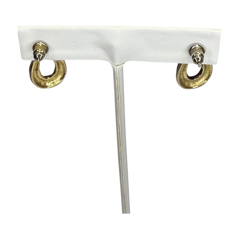 Vintage Gold-Tone Jewel Tone Enamel Dangle Earrings Women's Boho Retro Jewelry - Picture 3 of 6